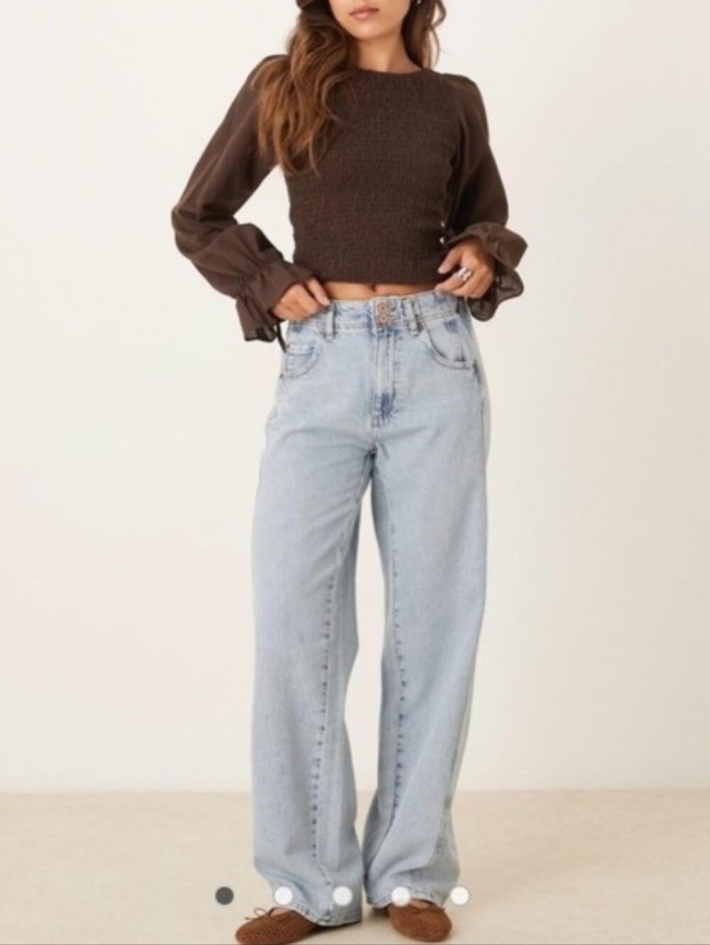 Free People We The Free Wmns Aster Jeans Light Wash High Rise Straight Baggy 26